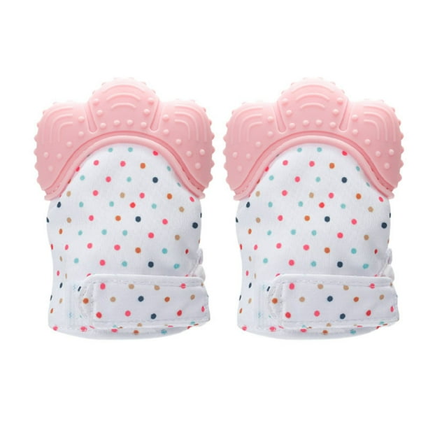 Guantes de silicona para bebés, 2 piezas Guantes de silicona para bebés Guantes para la dentición de bebés Guantes de silicona para la dentición Multifuncionales