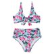 thumbnail image 3 of Gibobby Trajes de Baño para Mujer Traje de baño de dos piezas con estampado de selva tropical para mujer Bikini de playa Conjunto de dos piezas sexy(Rosa,M), 3 of 5