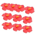 thumbnail image 3 of 20pcs Flores de hibisco artificial para fiesta tropical flores hawaianas Cabeza de flores artificiales para decoraciones de verano y manualidades de bricolaje, 3 of 6