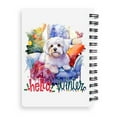 thumbnail image 2 of Watercolor Hello Winter Maltese Chill Christmas Welcome Spiral Bound Journal Maltese Dog Lover Gifts Idea 5x7in Spiral Notebook - 00016, 2 of 5