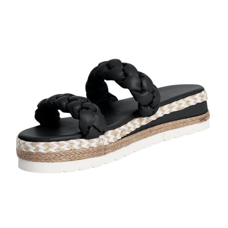 

Womens Solid Flat Open Toe Slippers Shoes Comfy Sandals Casual Comfortable Beach Sandals Summer Open Toe Slide Sandals Comfortable Flats Flip-Flops Casual Platforms Heeled Wedge Sandals A4579