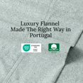 thumbnail image 6 of California Design Den Flannel Cal King Sheet Set - Triple-Brushed 100% Cotton, Deep Pockets, Made in Portugal - Heather Green, 6 of 7