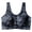 Gray, variant on Women's Tie Dye Front Button Closure Bra Wireless Comfort Wide Straps Soft Support Everyday Wear