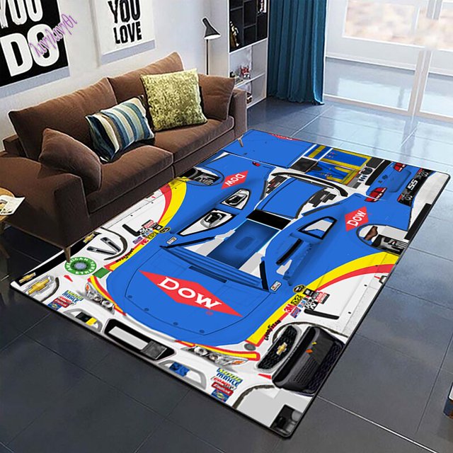 Alfombra grande de carreras de superdeportivo para sala de estar, piezas de automóviles, alfombra suave negra para dormitorio, baño, decoración del hogar120x160cm (47x62in)120x160cm (47x62in) zhangmengya unisex
