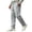 Gray, variant on Rexolia Mens Stretch Straight Sweatpants 2 Zip Pockets Elastic Drawstring Waist Lightweight Black L