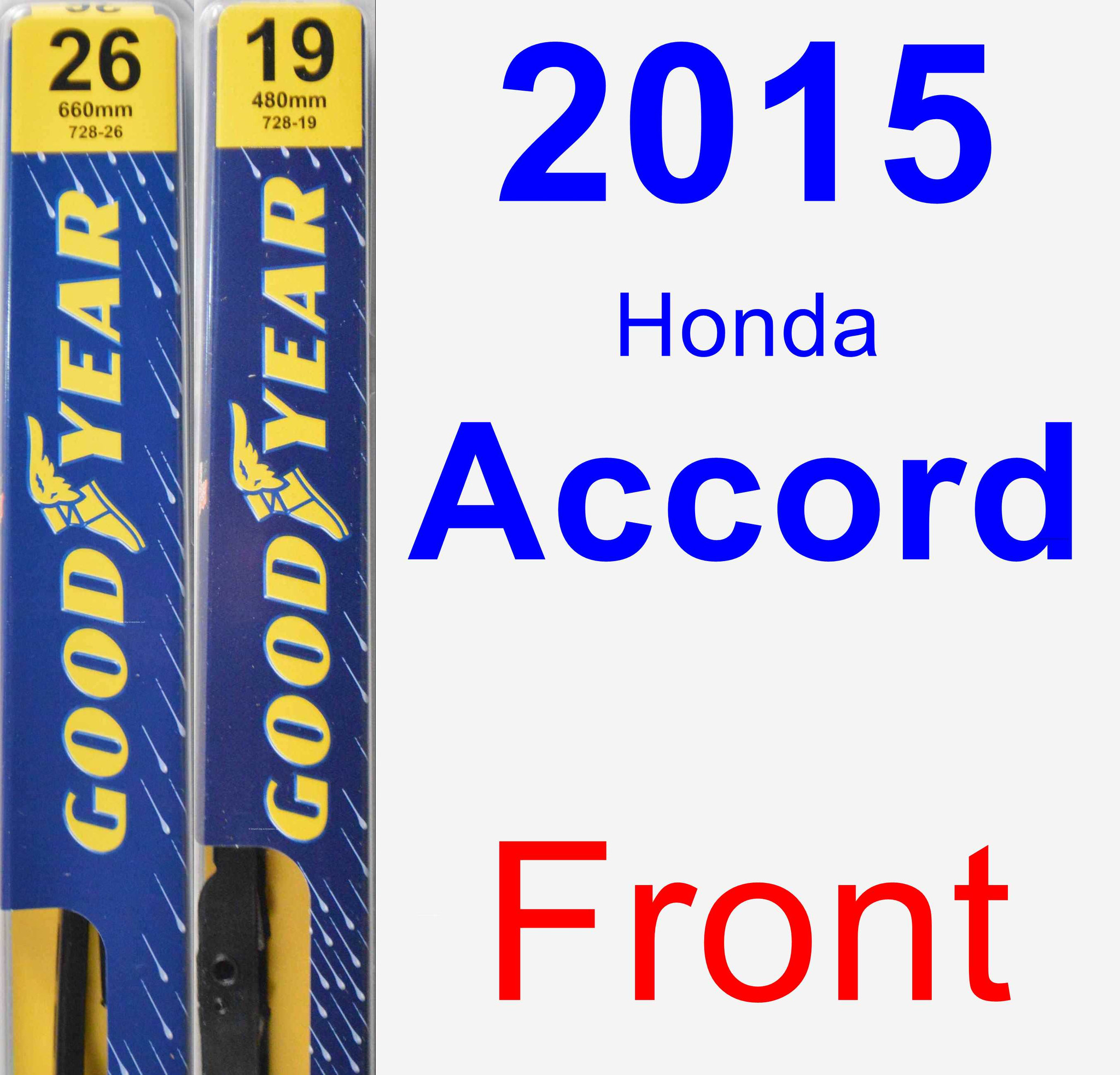 2015 Honda Accord Wiper Blade Set/Kit (Front) (2 Blades) Premium