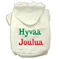 thumbnail image 1 of Hyvaa Joulua Screen Print Pet Hoodies Cream Size Xxl (18), 1 of 1