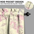 thumbnail image 5 of Pioneer Kitchen Curtains and Valance Set 36 Inch Tier Yellow Flowers Ice Pansy Print 3 Pieces Set Dining Room Small Curtain Drapes Cafe Curtains Valance for Home Decor Rod Pocket, 5 of 6