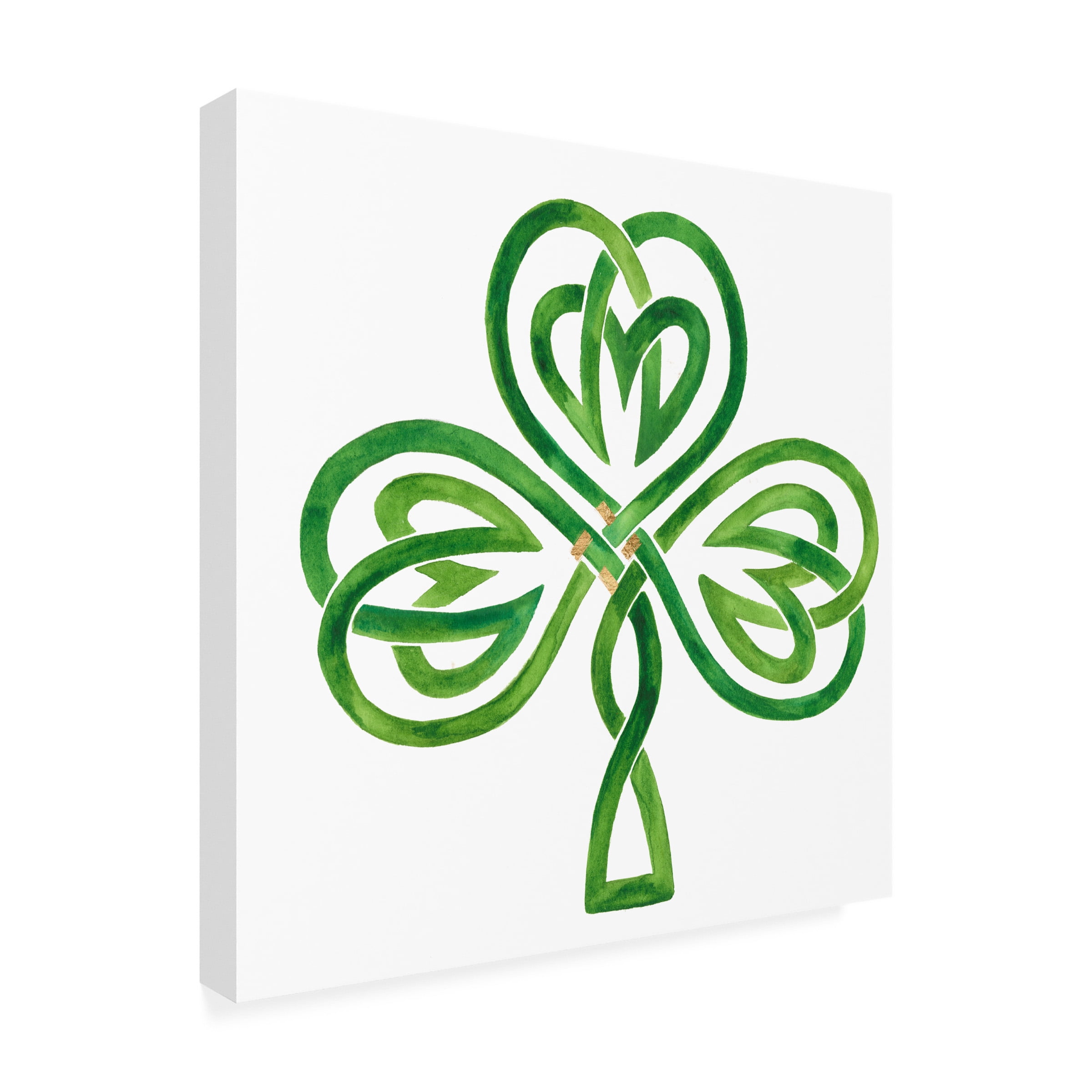 Victoria Borges 'Gilded Shamrock III' Canvas Art