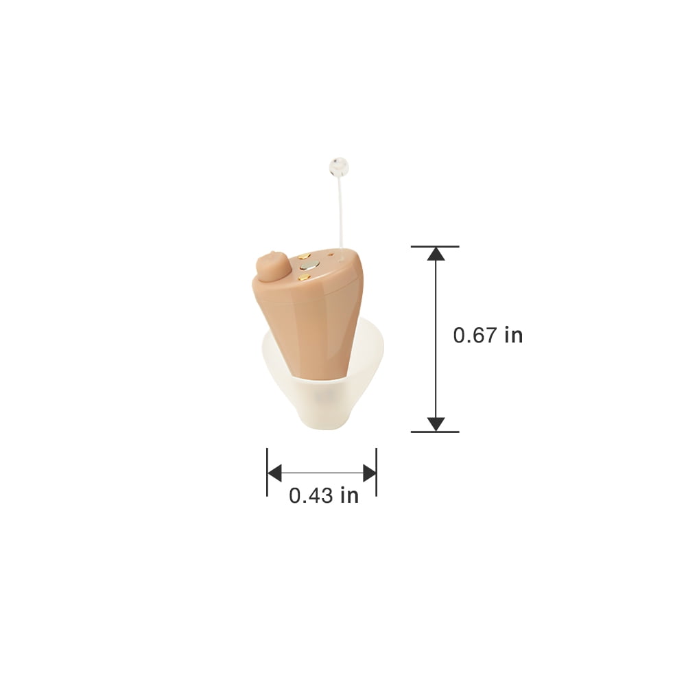Advanced SmartR Smallest Hearing  Aids with Noise Cancelling,Completely-in-the-Canal Hearing Aid with Portable Charging Case,1 Pair,CHOSGO