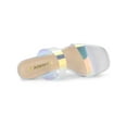 thumbnail image 4 of BLISSFUL STEP Women's Clear Colorful Straps Block Heeled Slides Sandals, 4 of 7