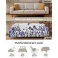 thumbnail image 3 of Purple Lavender Sofa Couch Covers for Dog,Washable Sectional Couch Slipcoverfor Loveseat with Tassels,Spring Summer Birds Animal White Non Slip Sofa Throw Cover Blanket Large 71''x102'', 3 of 8