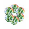 thumbnail image 7 of 15 Inch Round Placemats Set of 6, St Patrick's Day Non Slip Heat Insulation PP Table Mats, Green Gnomes Shamrock Cloud Plants Rainbow Washable Place Mats for Kitchen Dining Party Table Decor, 7 of 7