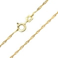 thumbnail image 2 of Bling Jewelry Womens Thin Singapore Twisted Rope Chain Necklace 14K Gold Plated, 2 of 6