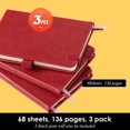 thumbnail image 4 of HUGFEGWE Small Leather Notebook Journal Notepad with Pen for Writing Women, Mini Pocket Small Notepad Lined Address Note Book Note Pads for Work Travel, Red Waterproof Leather Cover AZ824-8055, 4 of 7