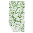thumbnail image 1 of Cellules Microscopiques Vertes Structure Serviette de Bain Biologique Chiffon Doux 35x70cm, 1 of 3