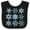 Black and White, variant on Inktastic Winter Snowflakes Boys or Girls Baby Bib