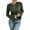 Army Green, variant on Women's Fashion Casual Bell Sleeve Collared Blouse, Round Neck Loose Fit Top, Elegant Ladies Shirt for Work or Weekend,Army Green M