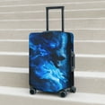 thumbnail image 5 of Yiaed Blue Fire Cool Wolf Print Travel Luggage Cover Suitcase Protector Fits 18-32 Inch Luggage Wheel Covers Patterned Elastic Luggage Anti-scratch（No luggage）-Large, 5 of 5