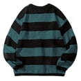 thumbnail image 3 of Keeplus Crewneck Sweaters for Men Striped Colorblock Bands Long Sleeve Pullover Classic Fall Winter Casual Top, 3 of 4