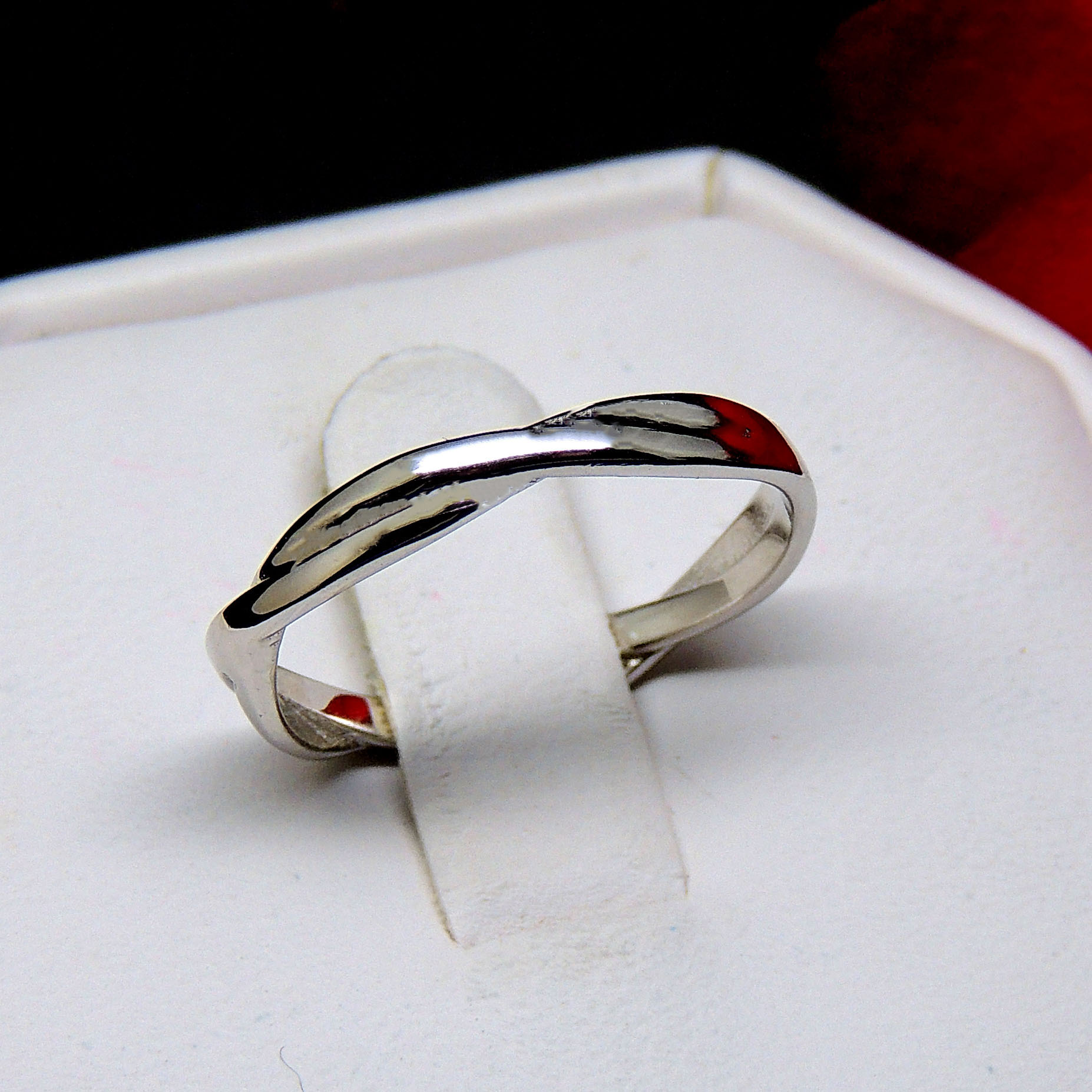 Aurora Wedding Band Ring Women Men Twist Sterling Silver Ginger Lyne Collection - image 2 of 7