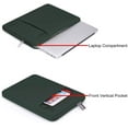 thumbnail image 3 of Mosiso Polyester Vertical Style Water Repellent Laptop Sleeve Case Bag Cover with Pocket for 13-13.3 Inch Notebook, MacBook Pro 14 inch M4 M3 M2 M1 Chip Pro Max 2024-2021, Midnight Green, 3 of 5