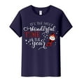 thumbnail image 2 of Lroveb Christmas Shirts for Women It's The Most Wonderful Time Of Year Letter Print Crew Neck Short Sleeve T Shirt Top Graphic T Shirts, 2 of 5