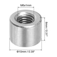 thumbnail image 2 of Uxcell 5Pack Round Connector Nuts, M6x8x10mm Coupling Nut Sleeve Rod Bar Stud Nut, 2 of 6