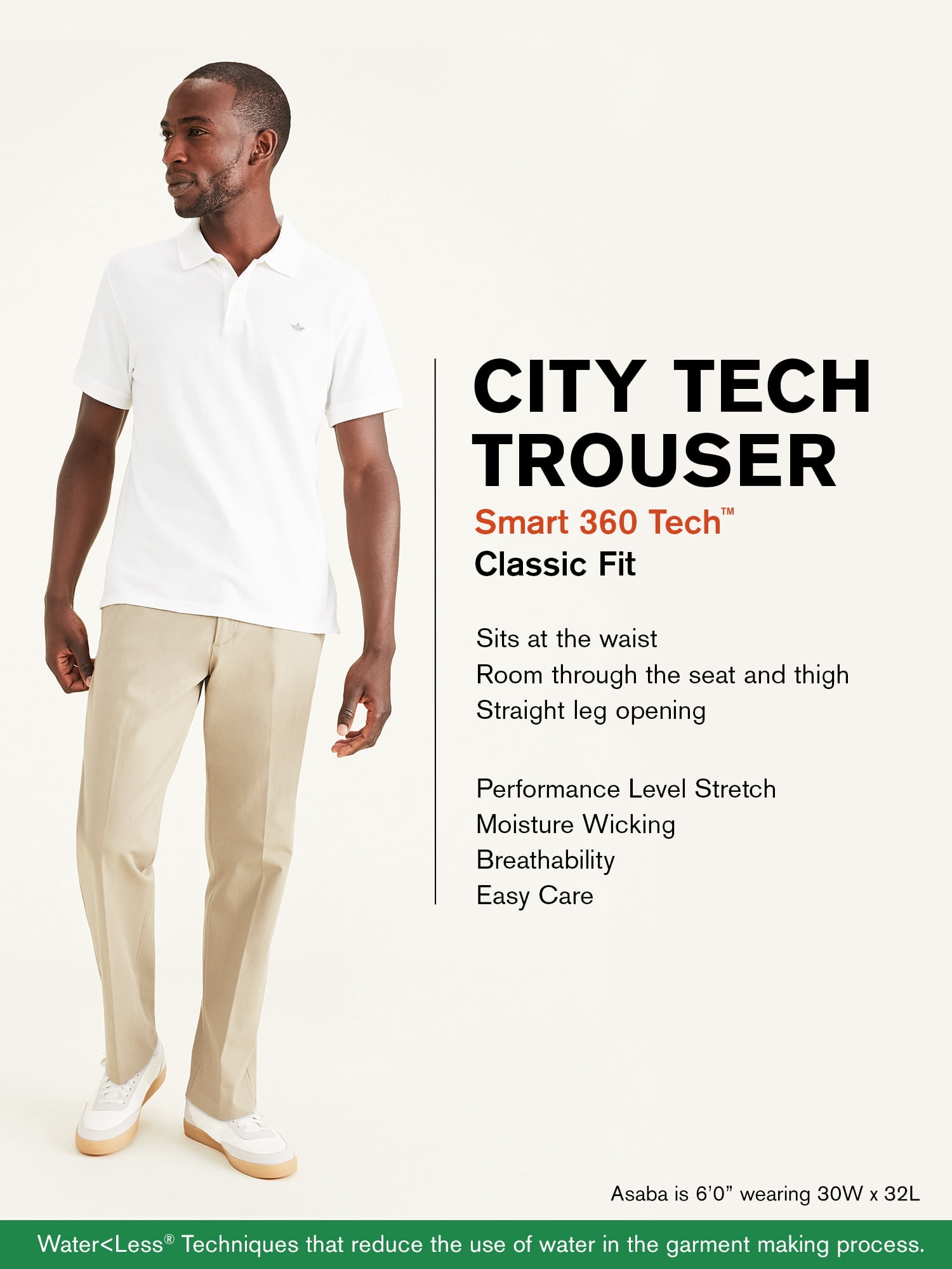 Dockers Men's Classic Fit Smart 360 Tech City Tech Trouser Pants