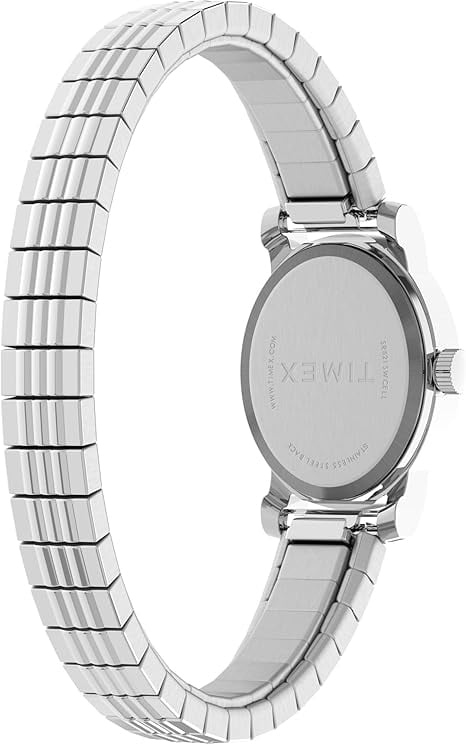 Timex Women's Cavatina 18mm Watch - Silver-Tone Expansion Band Mother of Pearl Dial Silver-Tone Case