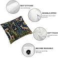 thumbnail image 4 of JRXY  Rustic Forest Throw Pillow Case Dark Woodland Wild Animals Pillow Covers Decorative Animal Plants Farmhouse Cushion Case for Home Sofa Couch Office Decoration,Set of 2 White, 4 of 6