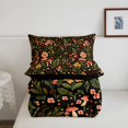 thumbnail image 5 of Homewish Watercolor Botanical Mushroom Queen Comforter Set,Boho Fungus Plant Comforter Sets Queen,Black Reversible,3-Piece,1 Comforter and 2 Pillowcases, 5 of 7