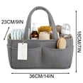 thumbnail image 4 of Outdor Corduroy Large Capacity Baby Nappy Organizer Portable Maternity Tote, 4 of 6