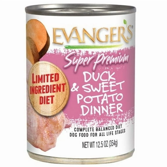 Evanger's Super Premium Duck & Sweet Potato Dinner Canned Dog Food 12.5-oz. All Life Stages