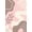 Pink, Pattern 1, variant on ODIKA 4'x6' Brown Pink Mocha Abstract Swirl Washable Area Rug Retro Contemporary Pattern with Leaf Motif Stain Resistant, Low Pile, Easy Care for Dorm Room, Small Living