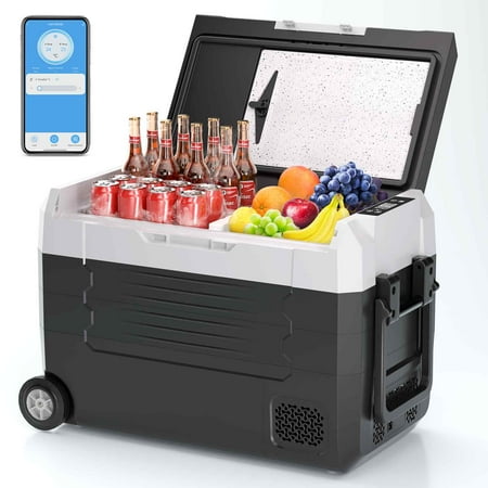 Hcalory car refrigerator LDW dual zone 35L/45L/55L wheel model