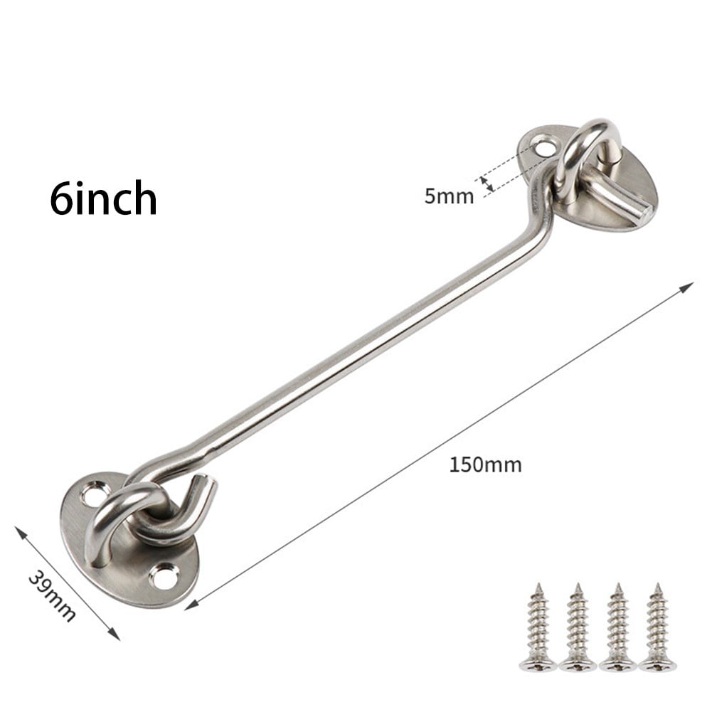 Cabin Hook And Eye Latch Lock Shed Gate Door Stainless Steel Catch