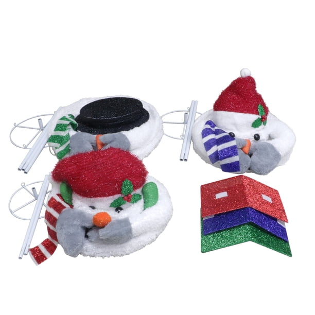Holiday Time Light-up Snowman Family, 3-Piece, LED Outdoor Décor