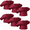 Red, variant on Chef Hat Set of 6 PCS Pack Adult Adjustable Elastic Baker Kitchen Cooking Chef Cap (White)