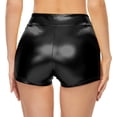 thumbnail image 5 of HSHDLDF Womens Metallic Booty Shorts High Waisted Shiny Rave Bottoms for Dance Festival Costumes, 5 of 5