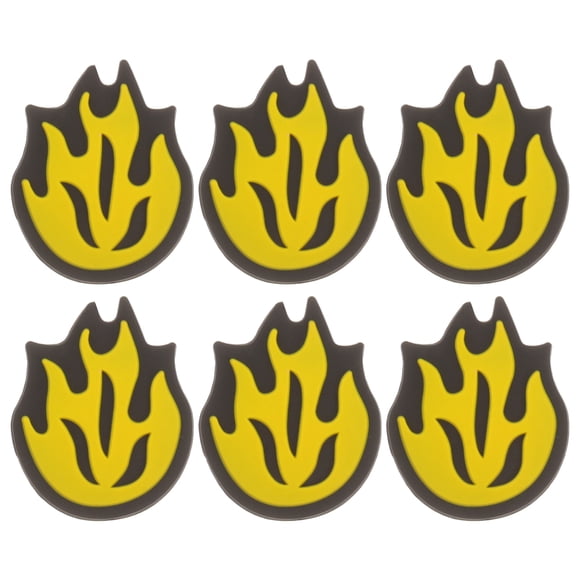 6 Pcs Amortisseur de Raquette de Tennis en Forme de Feu Raquette de Tennis Amortisseur en Silicone Fourniture de Raquette