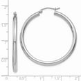 thumbnail image 4 of Primal Gold 14 Karat White Gold 3mm Lightweight Tube Hoop Earrings, 4 of 4