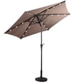thumbnail image 2 of 9 Feet Patio LED Solar Umbrella with Crank Tilt UV Protection Outdoor Garden Umbrella, 2 of 10