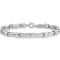 thumbnail image 3 of Sterling Silver Rhodium-Plated Diam. Bracelet (7.25 X 6) Made In India qdx1156, 3 of 5