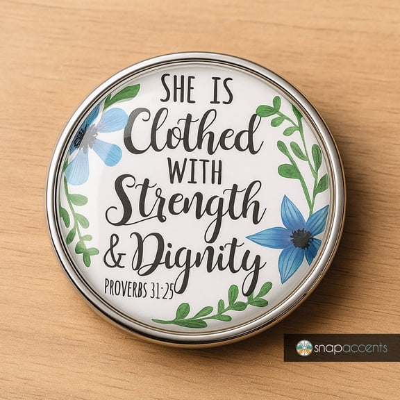 Bible Verse Scripture Snap Jewelry Ginger Charm Button, For Interchangeable DIY Customizable Accessories