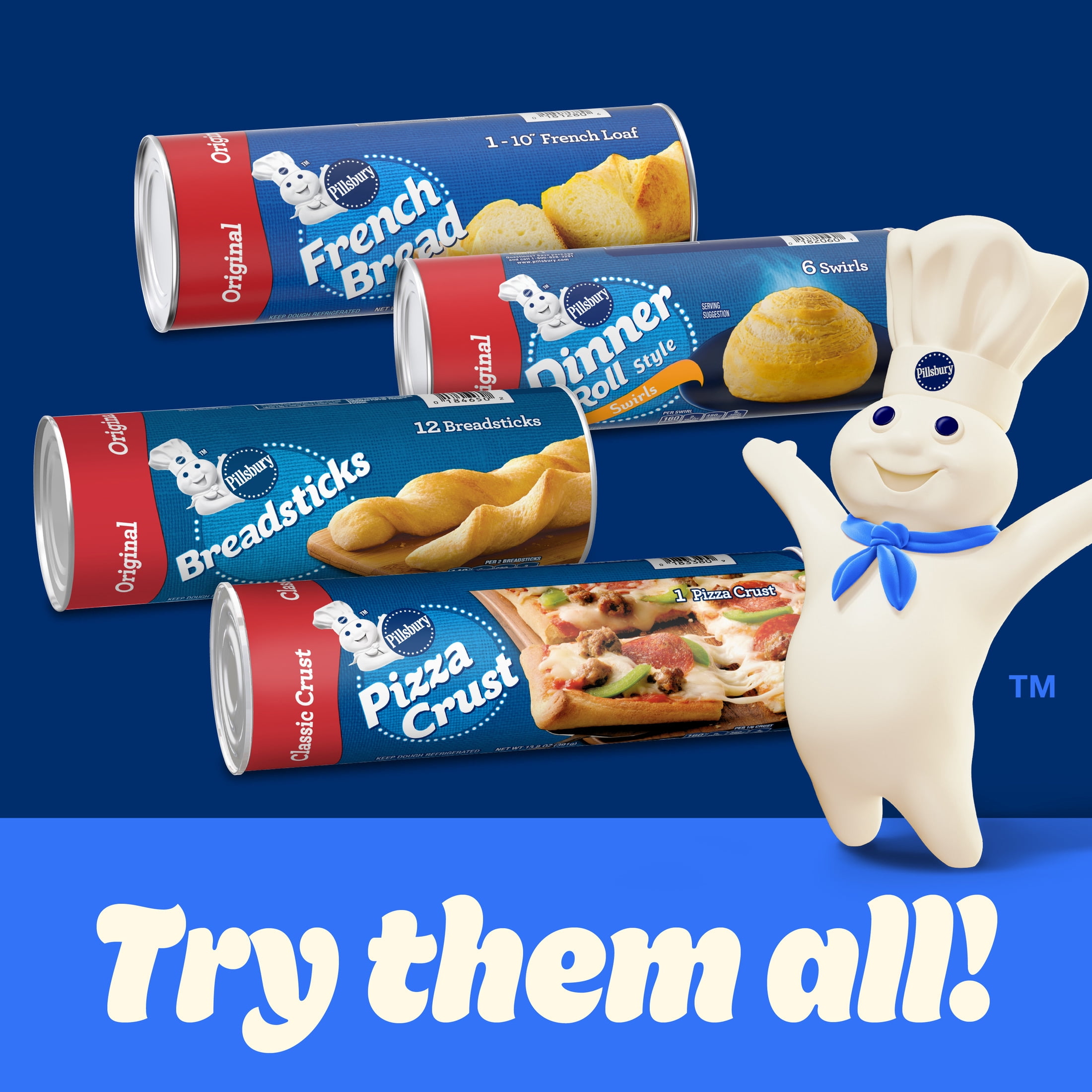Pillsbury Mini Pizzas Kit, Classic Crust, Refrigerated Pizza Dough, 20.2 oz