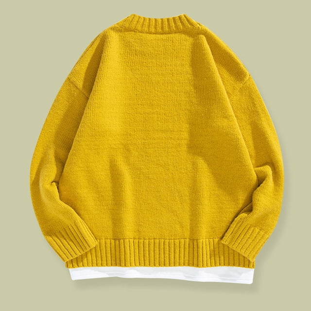Weiqiqre Chandails pour Hommes, Chandail Décontracté Uni à Col Rond, Chandail de Sport, Chemise de Base