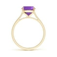 thumbnail image 2 of ANGARA Natural Prong-Set Cushion 2.7 ct Amethyst Solitaire Ring in 14K Yellow Gold for Women (Size-10x8mm) | February Birthstone, Birthday, Anniversary, Jewelry Gift for Women | Natural Amethyst Ring, 2 of 8