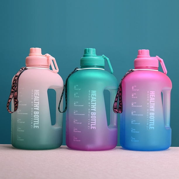 2.2L Large Capacity Sports Water Bottle Water Cup Outdoor Fitness Portable Straw Big Water Bottle Plastic Leakproof Ton BarrelPurpleChina He Qiyong unisex
