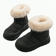 thumbnail image 3 of Linfrsh Infant Winter Boots Infant Snow Boots Premium Soft Sole Anti-Slip Warm Winter Prewalker Toddler Boots Black,11.5, 3 of 7